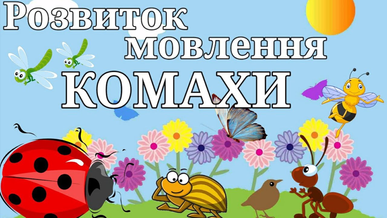 КОМАХИ. Дидактичні ігри для дошкільнят. Відео розвиваюче для дітей про комах українською.