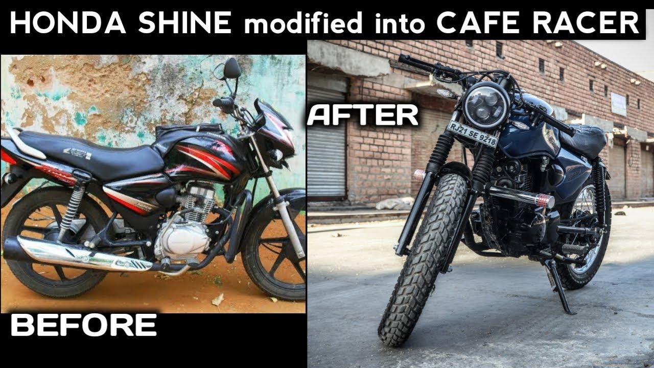 SHINE 125 modified into CAFE RACER | HONDA SHINE 125 | BUDGET MODIFICATION