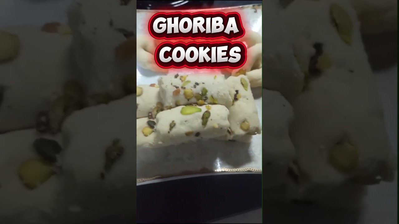 only 3simple ingredients Soft, buttery Ghoraiba cookies that melt in your mouth#homemade #easyrecipe