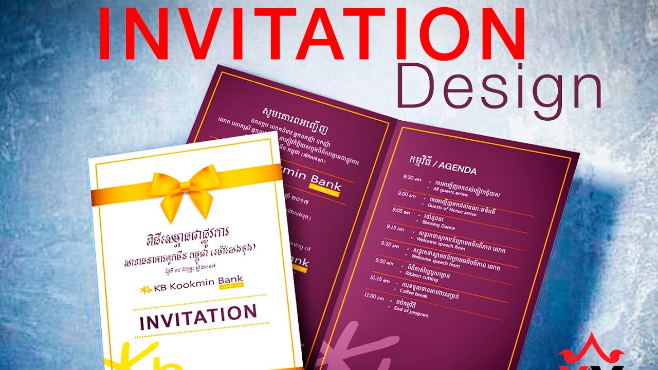 Create Grand Opening Invitation Template in Adobe Illustrator CC 2016– (Vannak Viva)