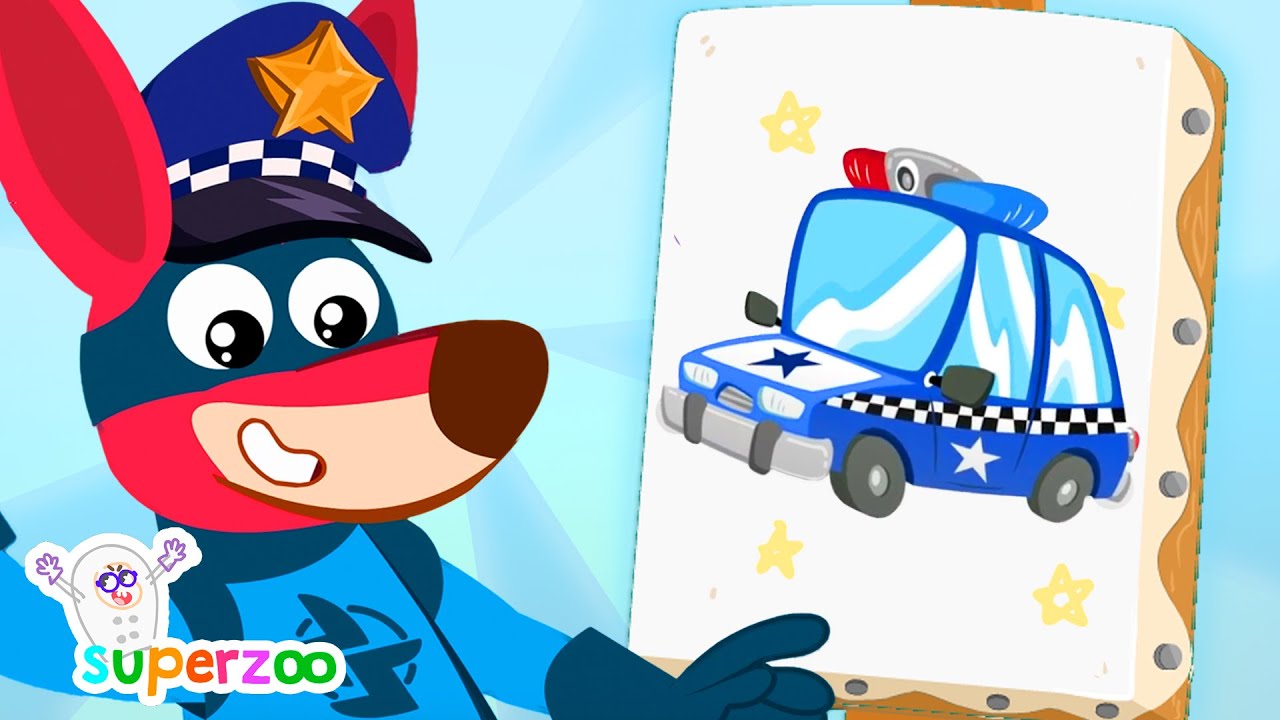 NEW! 🚒 Learn colors by painting different vehicles! | Superzoo