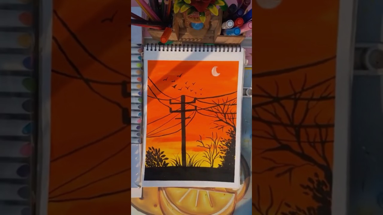 sunset painting 🎨