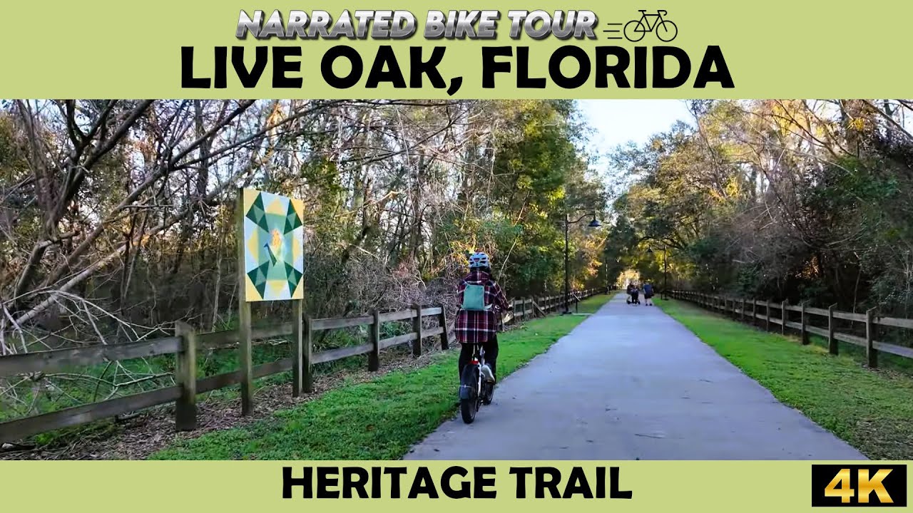 🚴‍♂️ Bike Ride Through Heritage Trail, Live Oak, Florida 🌳 | Scenic Views & Nature Vibes!