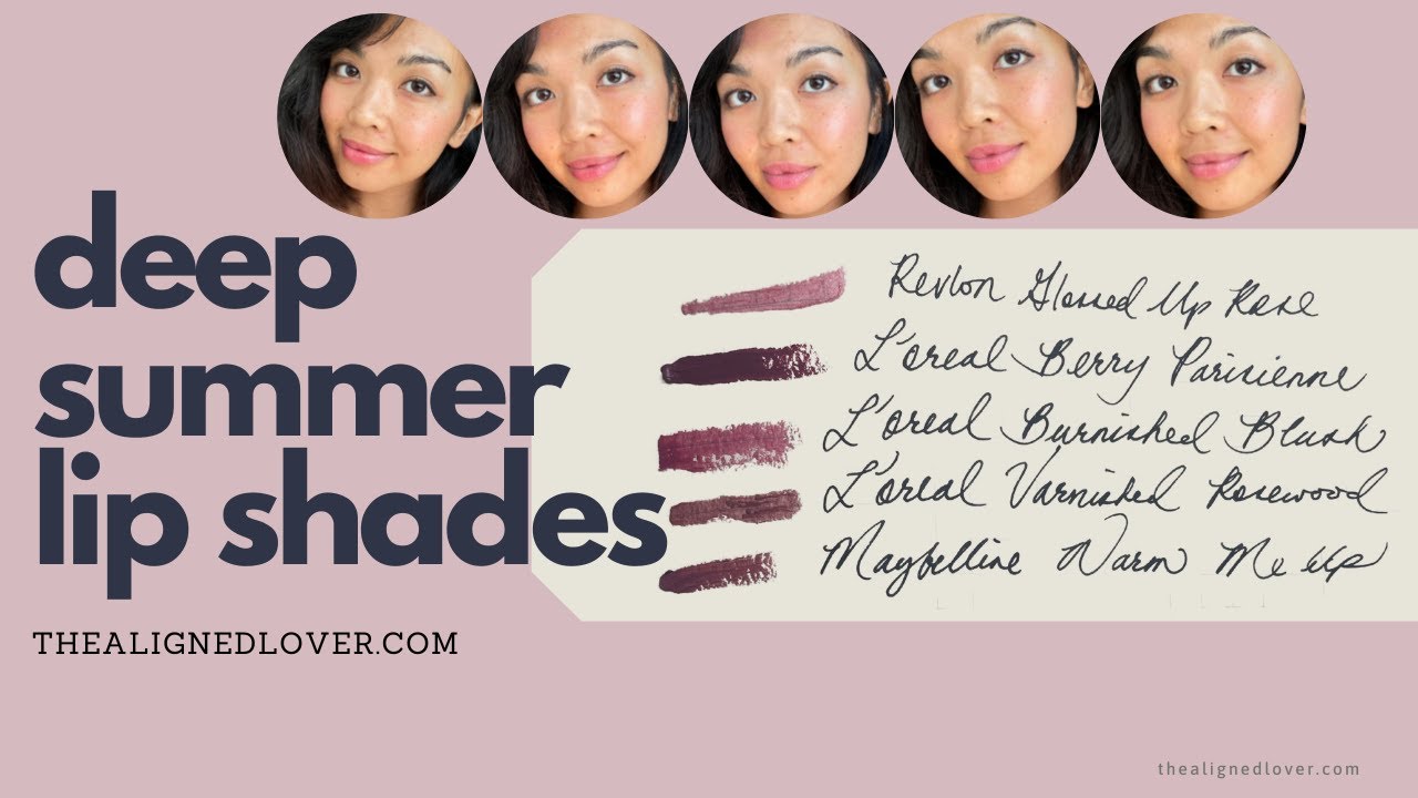 Deep Summer/ Soft Summer Lip Color Swatches