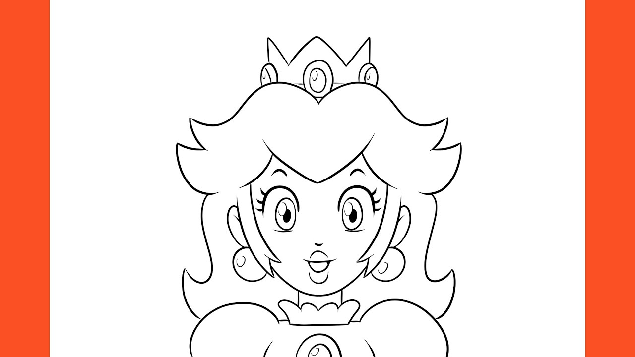 How To Draw Peach (Mario Bros)