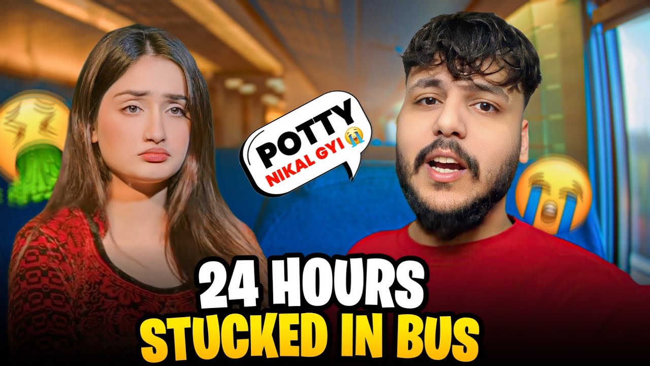 24 Hours Stucked in Bus 🚌 || Potty Niklgyi 💩😂|| Challenge Vlog || Rashika&Garv Diaries♥️🧿
