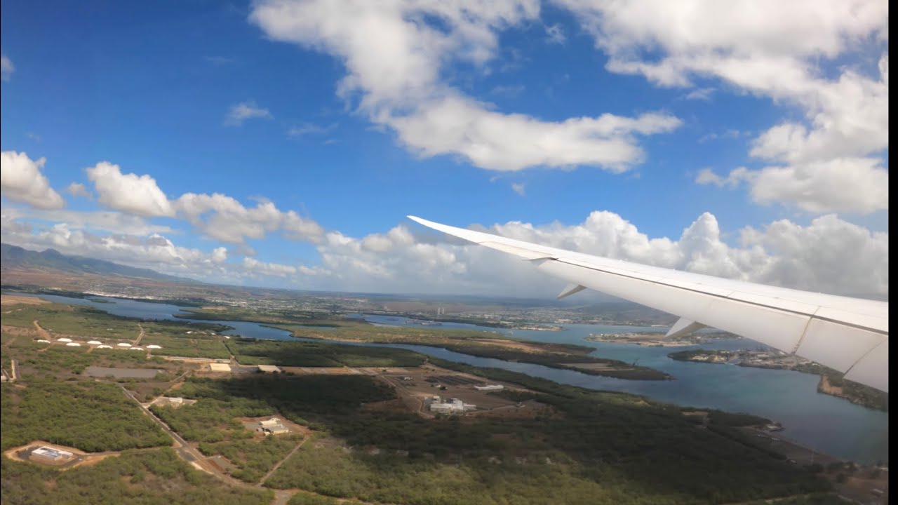 [4K]ダニエル・K・イノウエ(ホノルル)国際空港 着陸 JAL B787-9