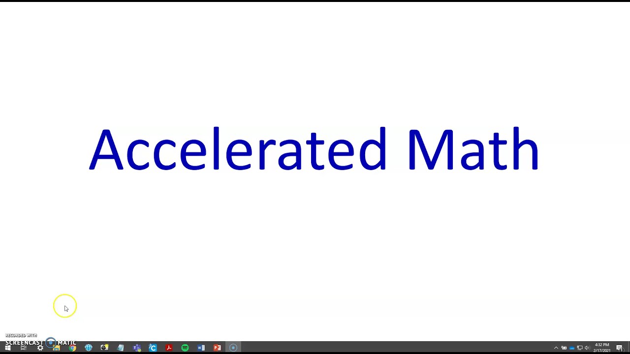 Rising Sixth Grade Information - Accelerated Math