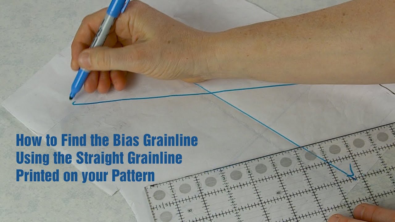 J Stern Designs l How to find the Bias Grainline on a Pattern
