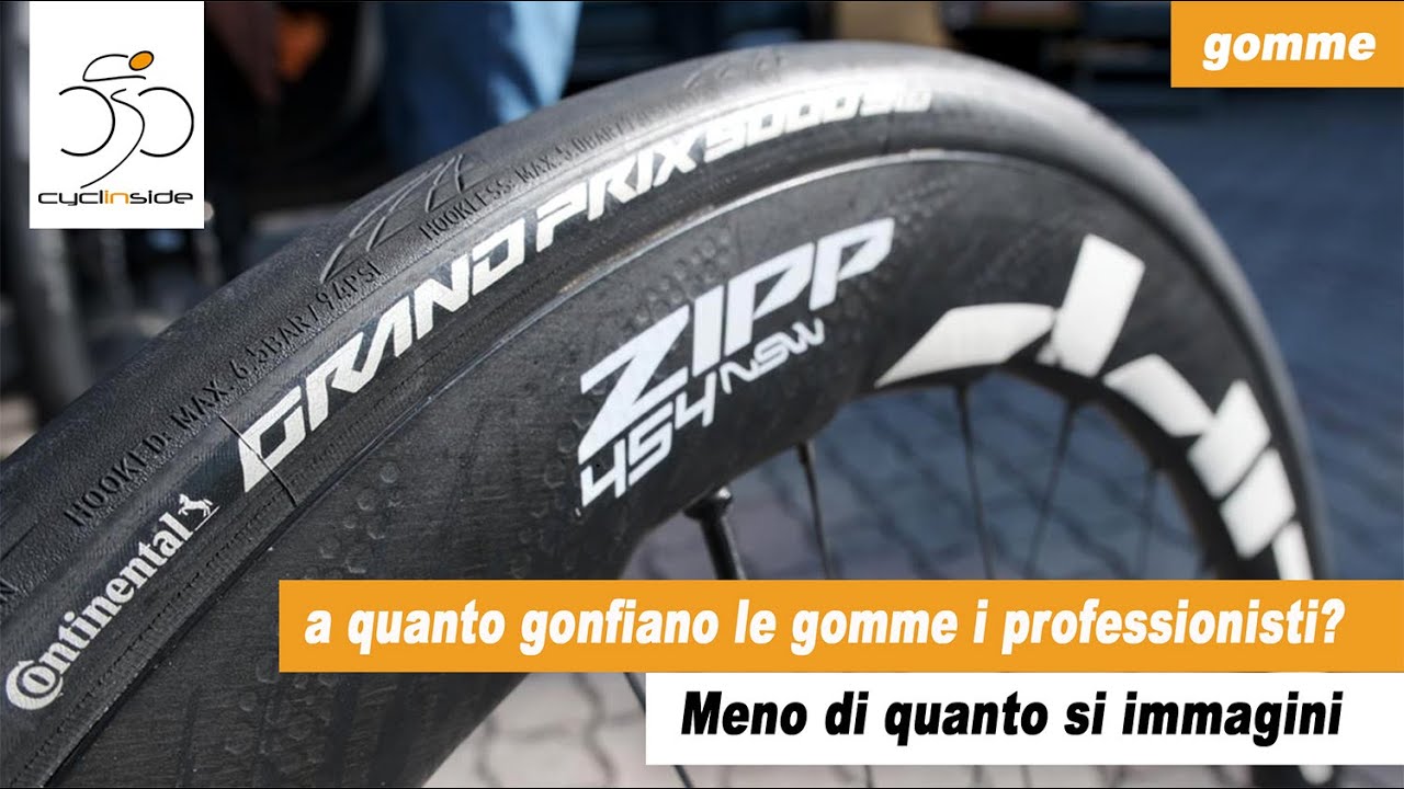 A quanto gonfiano le gomme i professionisti?