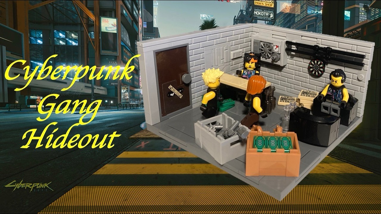 I build i Cyberpunk Gang Hideout in LEGO