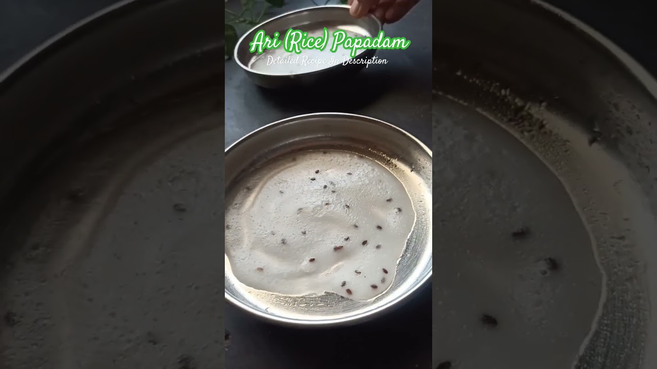 അരി പപ്പടം റെസിപ്പി /RICE PAPADAM RECIPE #aripapadam #papadam #traditionalrecipe #palakkadanrecipe