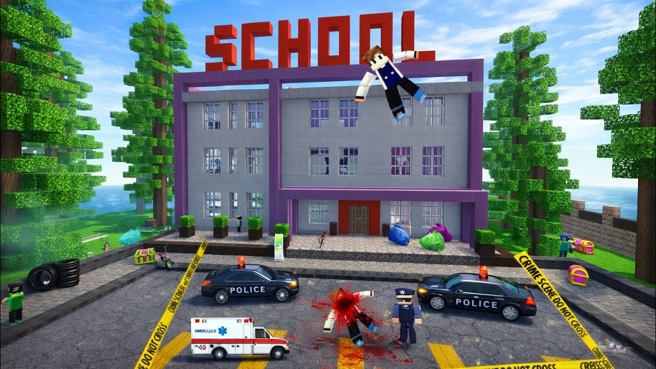INSANE SCHOOL CHAOS! Students Fall from Rooftop | Police & Rescue Arrive | School Party Craft