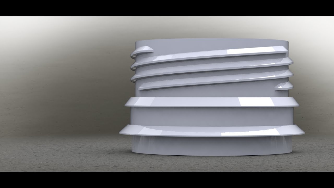 SolidWorks 2016 - RESSALTO POR VARREDURA - ROSCA PET 45MM