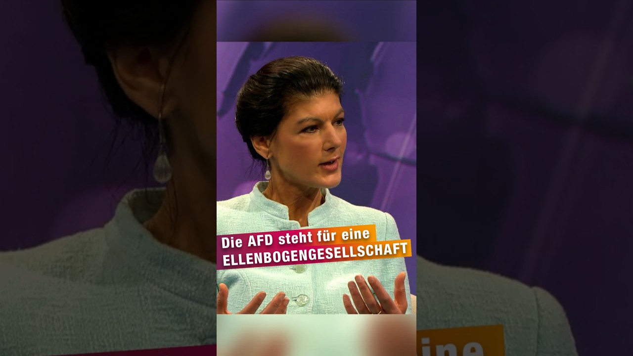 Die AfD steht f&uuml;r eine Ellenbogengesellschaft#bsw #wagenknecht #maischberger #weidel #afd #musk