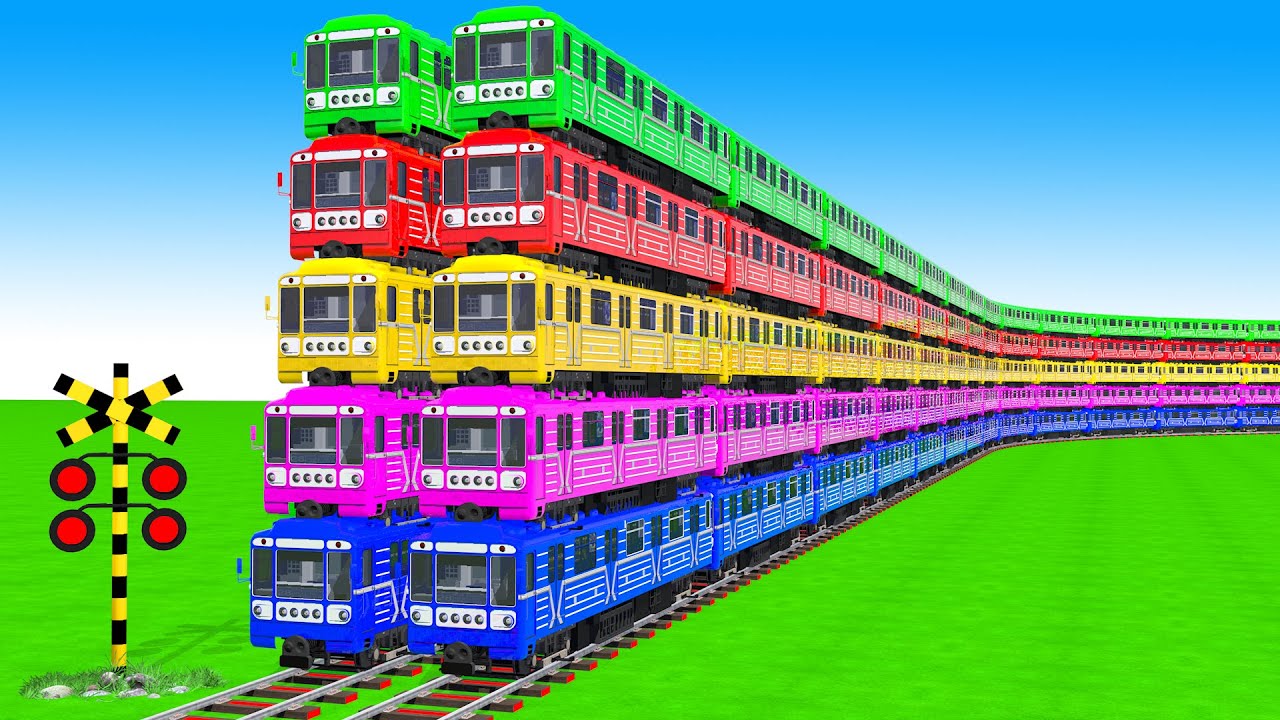 【踏切アニメ】あぶない電車 3 Train Thomas vs Fumikiri 3D Railroad Crossing Animation #train