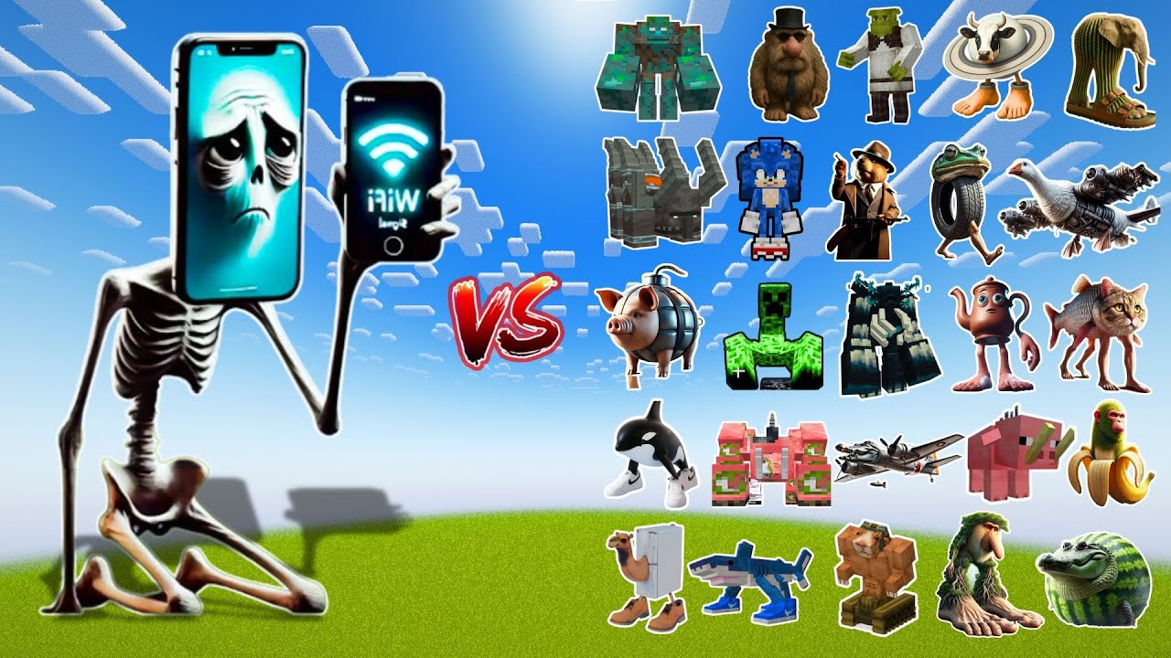 Pot Hotspot vs All Minecraft Bosses - Minecraft Meme Mob Battle