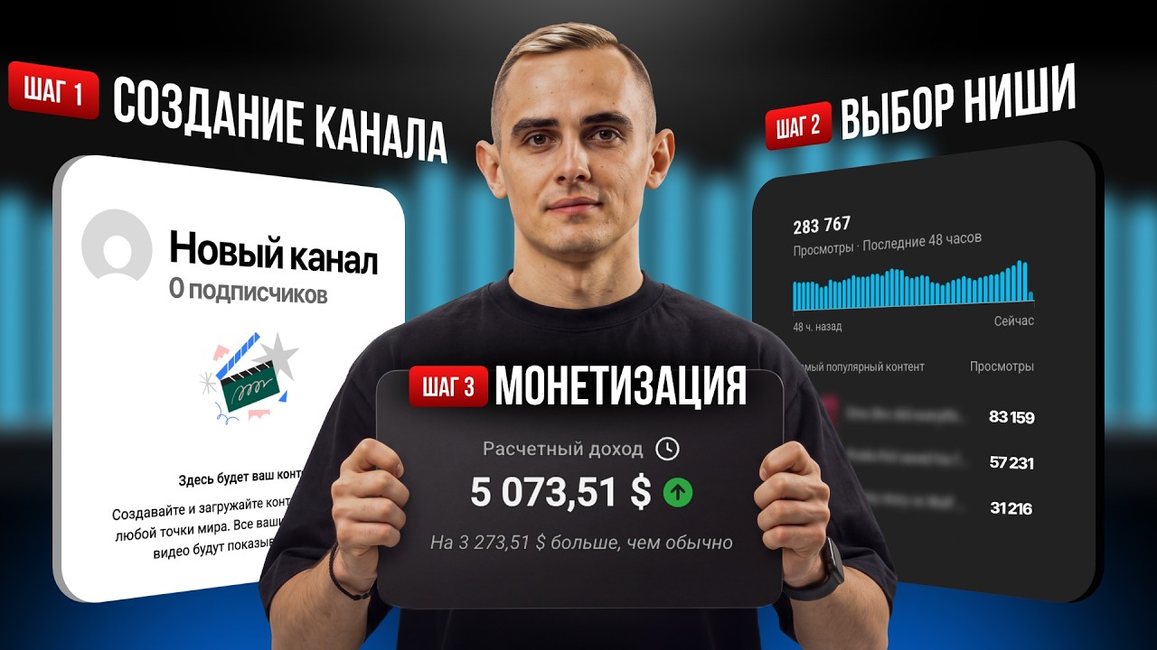 С 0 до $5.000 на монетизации YouTube (ПОШАГОВЫЙ ПЛАН 2026)