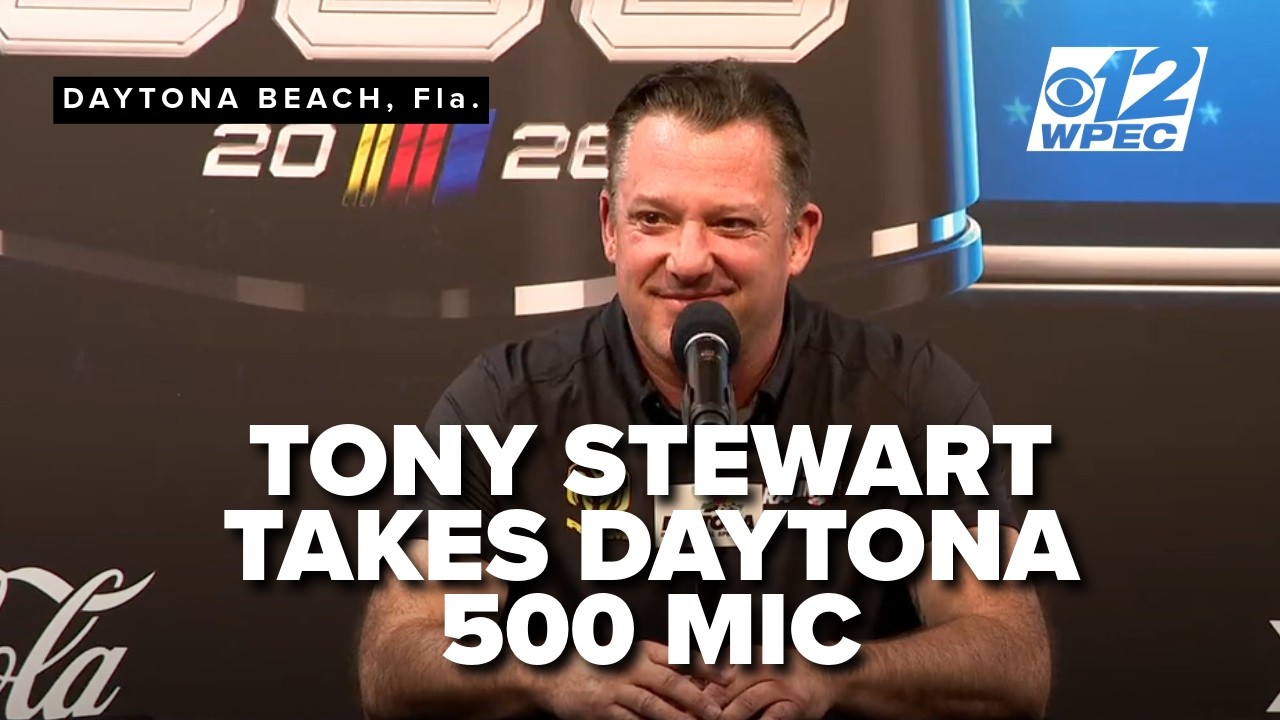 Tony Stewart steps up for his 3 p.m. Daytona 500 presser