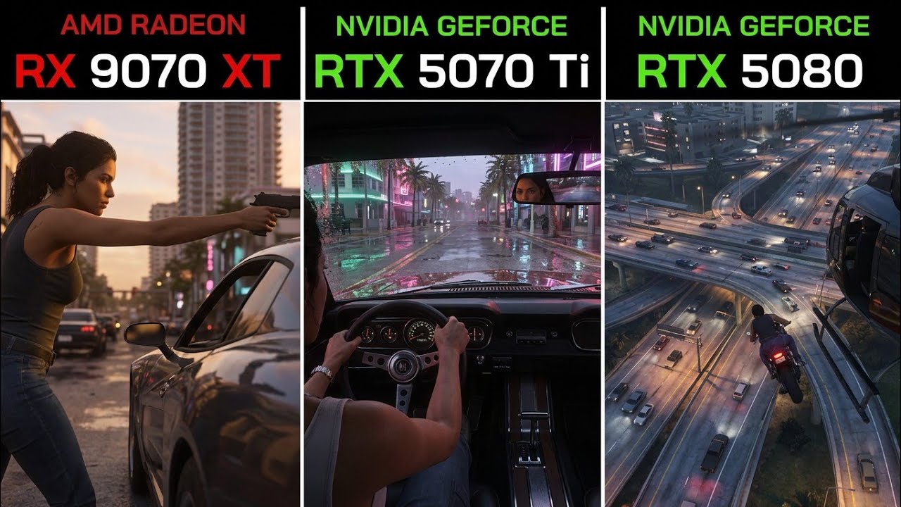 RX 9070XT VS 7900XTX VS RTX 5070TI VS RTX 5080: ТЕСТЫ В ИГРАХ В 4K + FHD + 2K