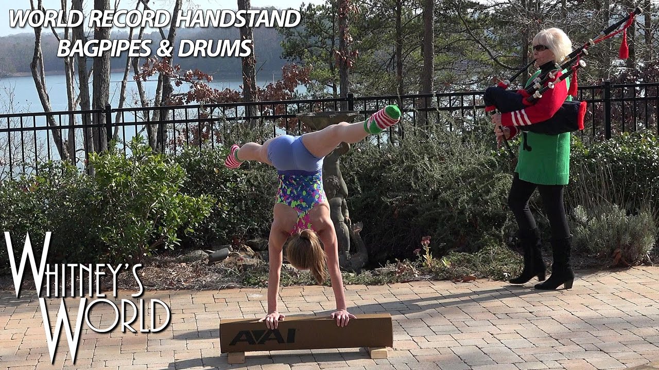 World Record Handstand | Bagpipes and Drums with Whitney Bjerken