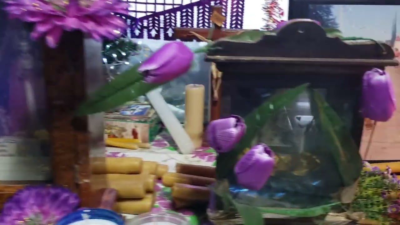 Decoración de velas y floreros de la hermandad del miércoles san Juan ihualtepec 2026