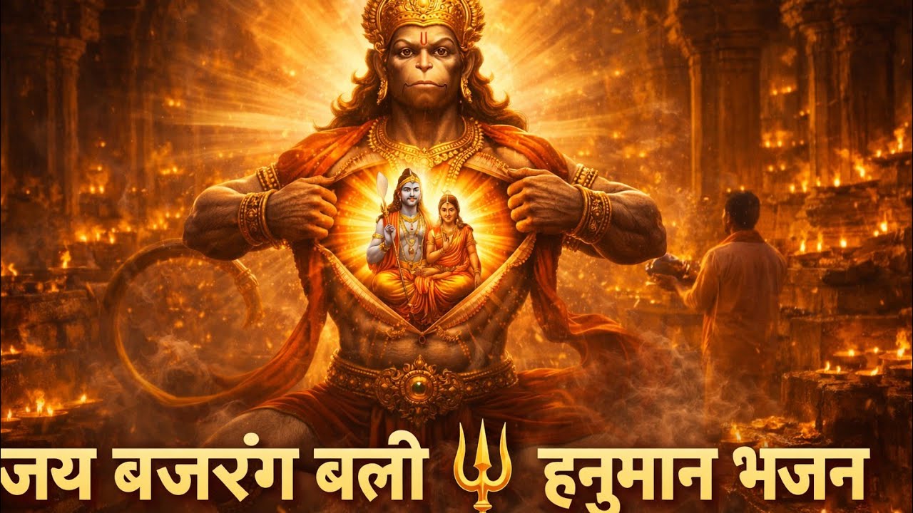 जय बजरंग बली 🔱 | संकट मोचन हनुमान भजन | Peaceful Temple Style Bhajan | AI Generated
