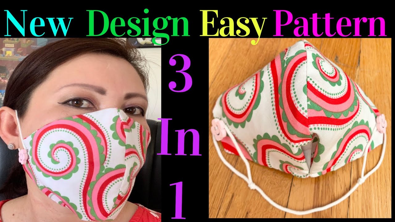 ( # 113 ) How To Make The Best Hand Sew Face Mask - Face Mask Does Not Touch Your Nose & Mouth