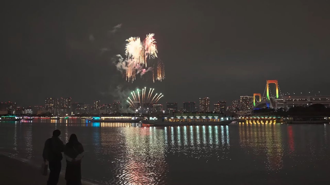 Tokyo Odaiba Fireworks and Christmas Lights