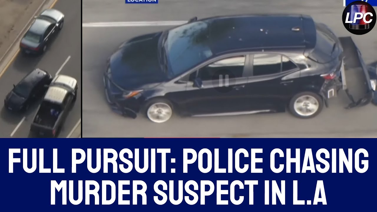 FULL PURSUIT: Police Chasing Murder Suspect in L.A