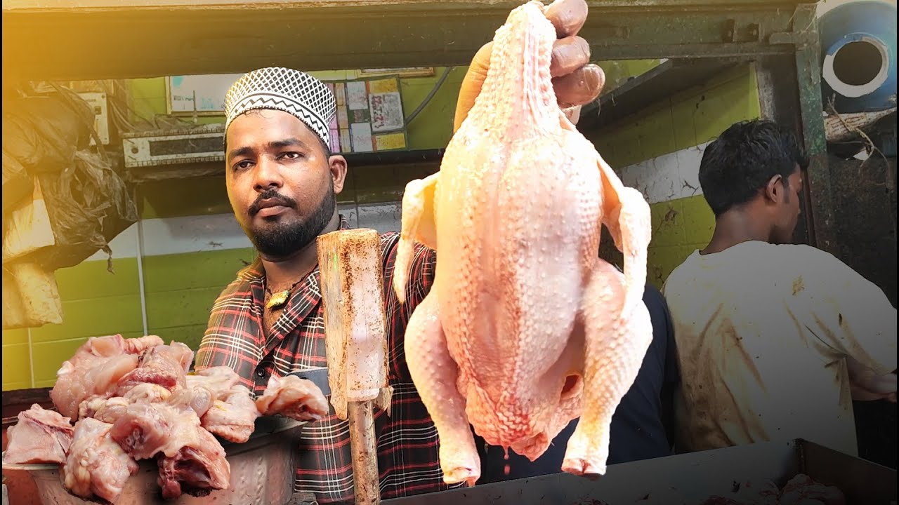 MASHA ALLAH CHICKEN STALL | AMAZING CHICKEN CUTTING SKILLS | STALL IN ZAM BAZAAR MARKET - CHENNAI