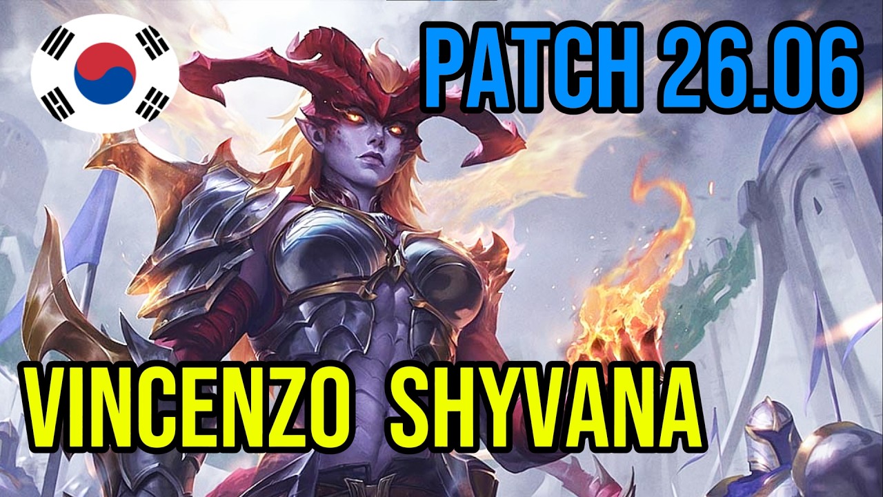1,965 LP Shyvana Jungle Full Gameplay | KR Challenger | Vincenzo (DRX) | Patch 26.06