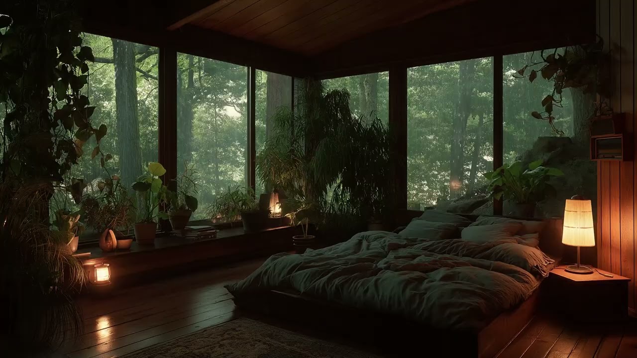 🌹🌧️ Romantic Rain Bedroom Piano | 3 Hours Soft Piano & Rain Sounds | Calm Study Meditation Healing