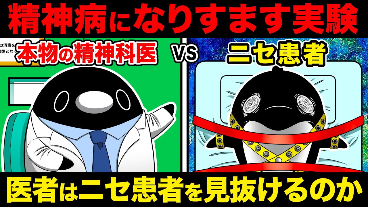【実話】精神病患者のフリをするローゼンハン実験とは【アニメ】