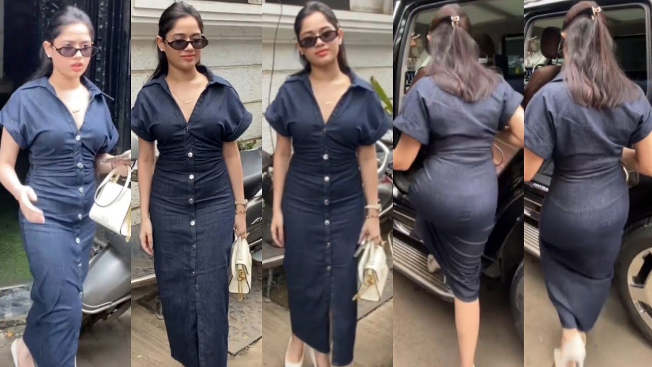 Baapre!! Sab Bahar Aagya 😮🍑 Jannat Zubair FlaunNts Her Huge BoOm Figure In Blue Tight Bodycon Outfit