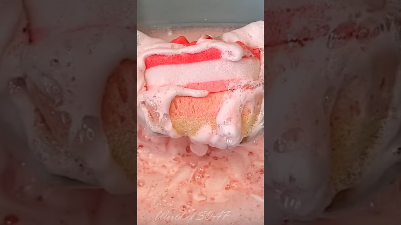 ASMR Stacked squeeze #asmr #oddlysatisfying #spongesqueeze