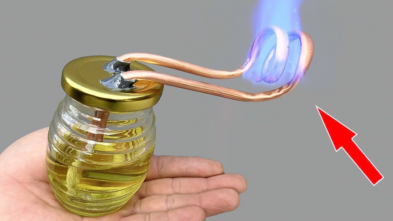 How to Make a Mini Fireplace! Endless Energy from Copper Pipes and Alcohol