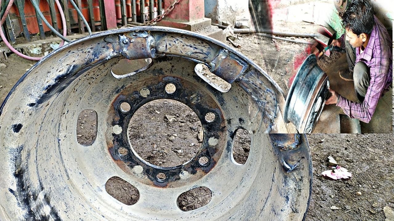 Truck broken rim repair work| Truck broken rim repair| Indian truck mechanics