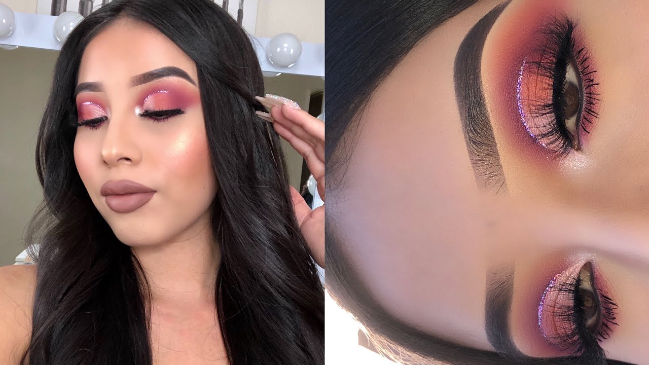 BERRY FALL GLITTER CUT CREASE ✨