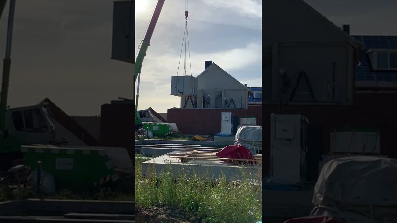 Prefab badkamer hijsen