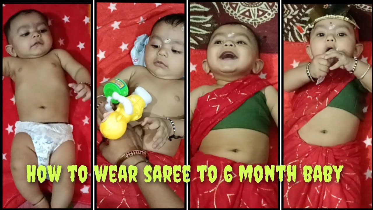 How to wear saree for dupatta/scarf/saree draping for kids💗how to wear saree to 6 month baby💗 #saree