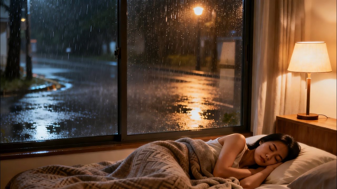 Heavy rain at night, makes sleep more sound and deep