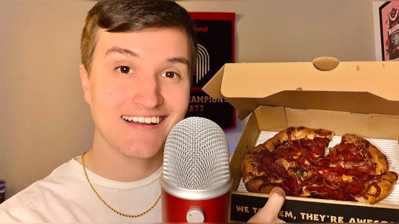 ASMR Pepperoni Pizza Mukbang 🍕 (local eats) w/ Relaxing Eating Sounds