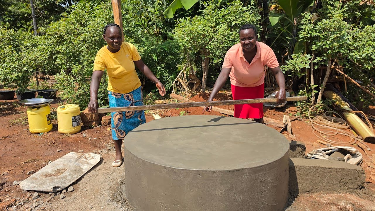 Our tank basement done ✅+cooking  egg🥚  curry, vegetables 🍆 🥬and ugali 