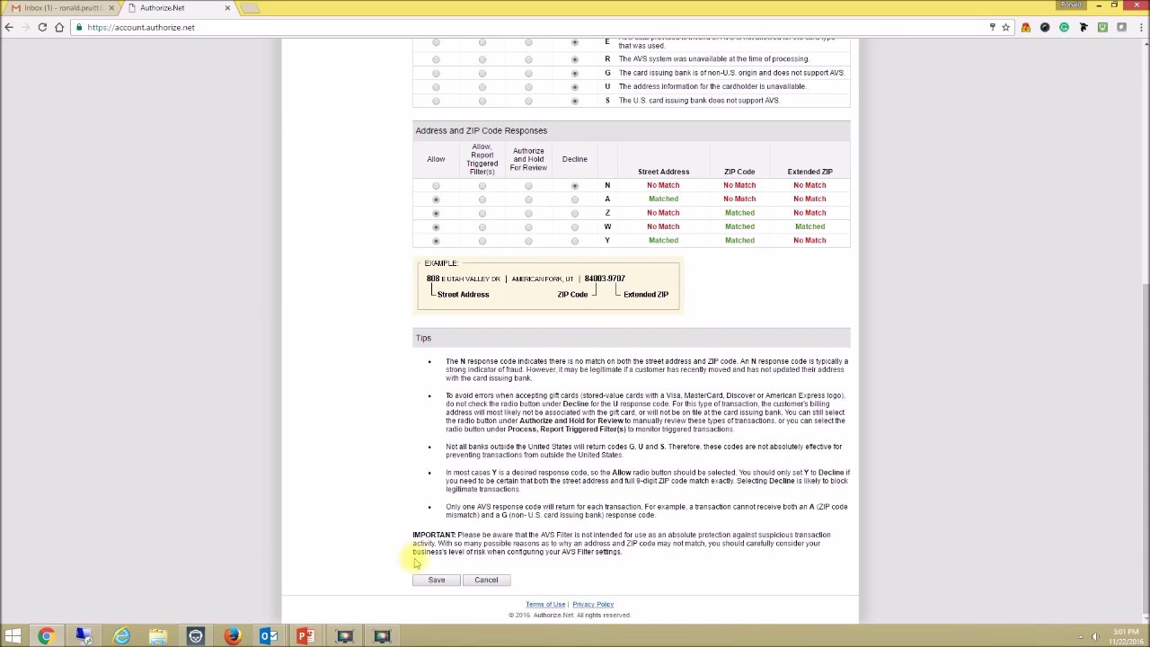 How to configure Authorize.net