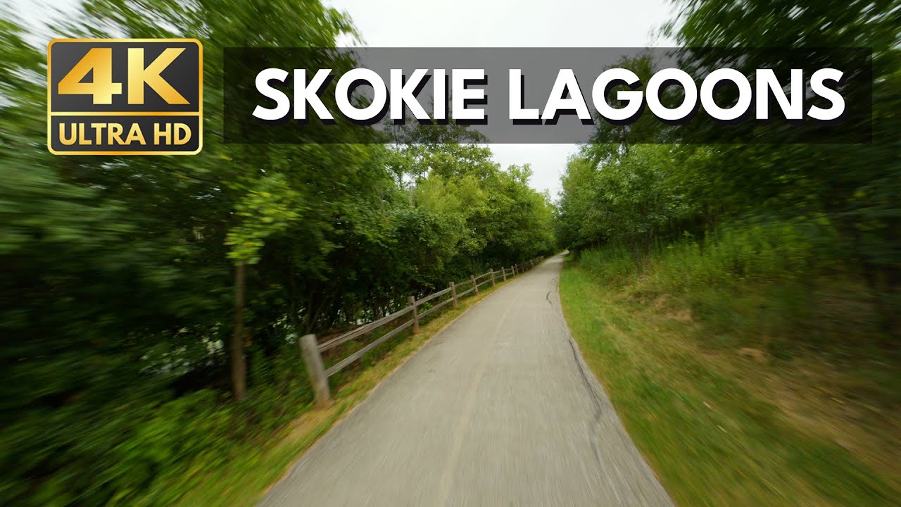45-Minute Bike Ride Around Skokie Lagoons and Across Chicago Botanic Garden