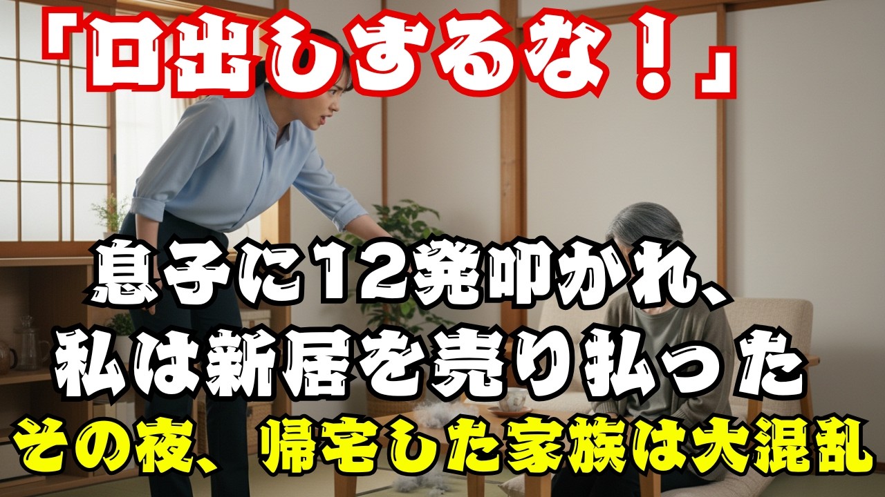 息子に12発叩かれた直後、私は家を売りました。帰宅して絶叫する息子夫婦を無視して、私は優雅に再出発。【60代以上の方へ】.