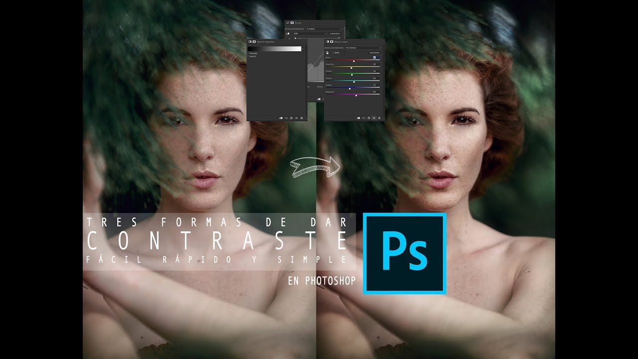 Como dar CONTRASTE a tus fotos con Photoshop  | 3 Formas rápidas, fáciles y simples