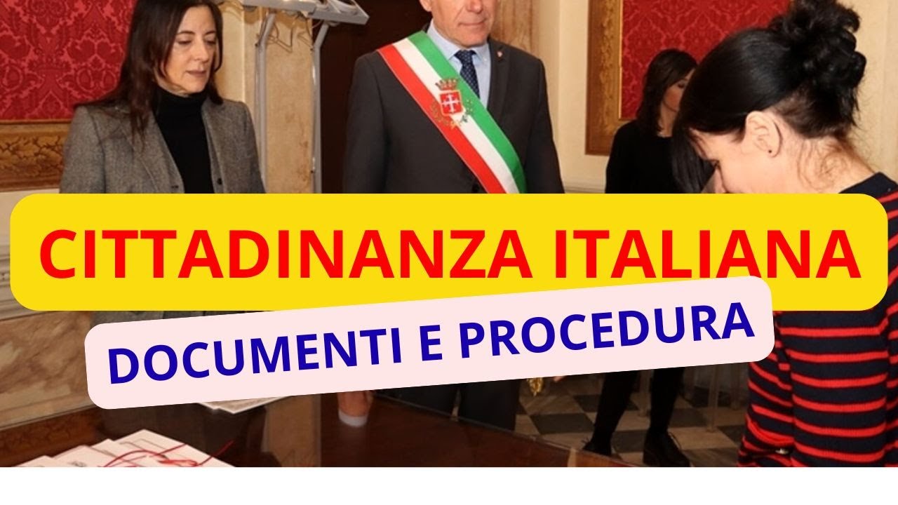 🔴  DOCUMENTI E PROCEDURA PER CHIEDERE LA CITTADINANZA ITALIANA PER RESIDENZA