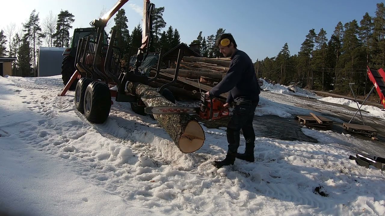 Husku 372 puunsahaus testi, syökö se puuta?